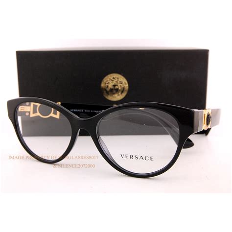 versace eyeglasses black with stone work